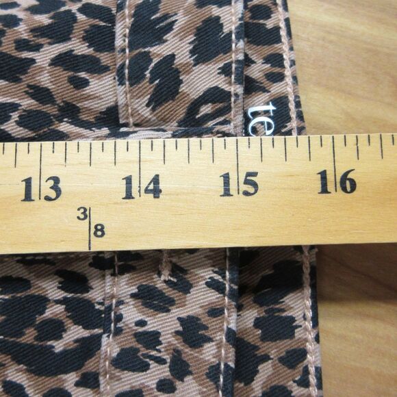 TERRA & SKY High Rise Straight Leg Jeans 26W Leo Face Leopard Animal Denim NWT - Picture 10 of 12